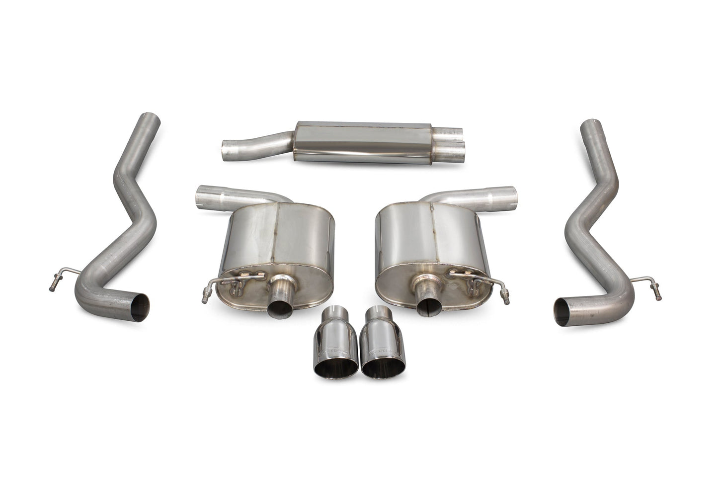 Scorpion Resonated Cat-Back Exhaust (Daytona) for Ford Mustang 2.3T (15-18)