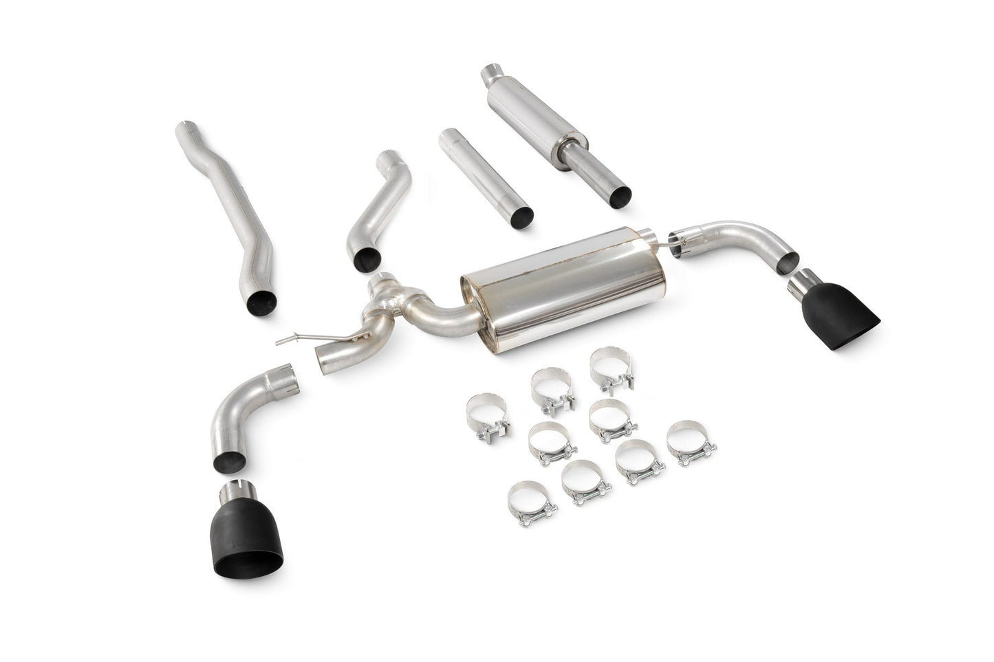 Scorpion Resonated Cat-Back Exhaust (Black Daytona) for Mini Clubman F54 Cooper S (15-18)