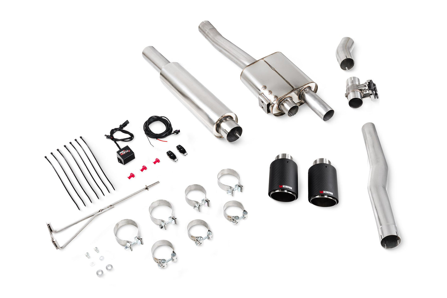 Scorpion TunR Resonated Cat-Back Valved Exhaust (Ascari) for Mini Cooper S F56 (14-18)