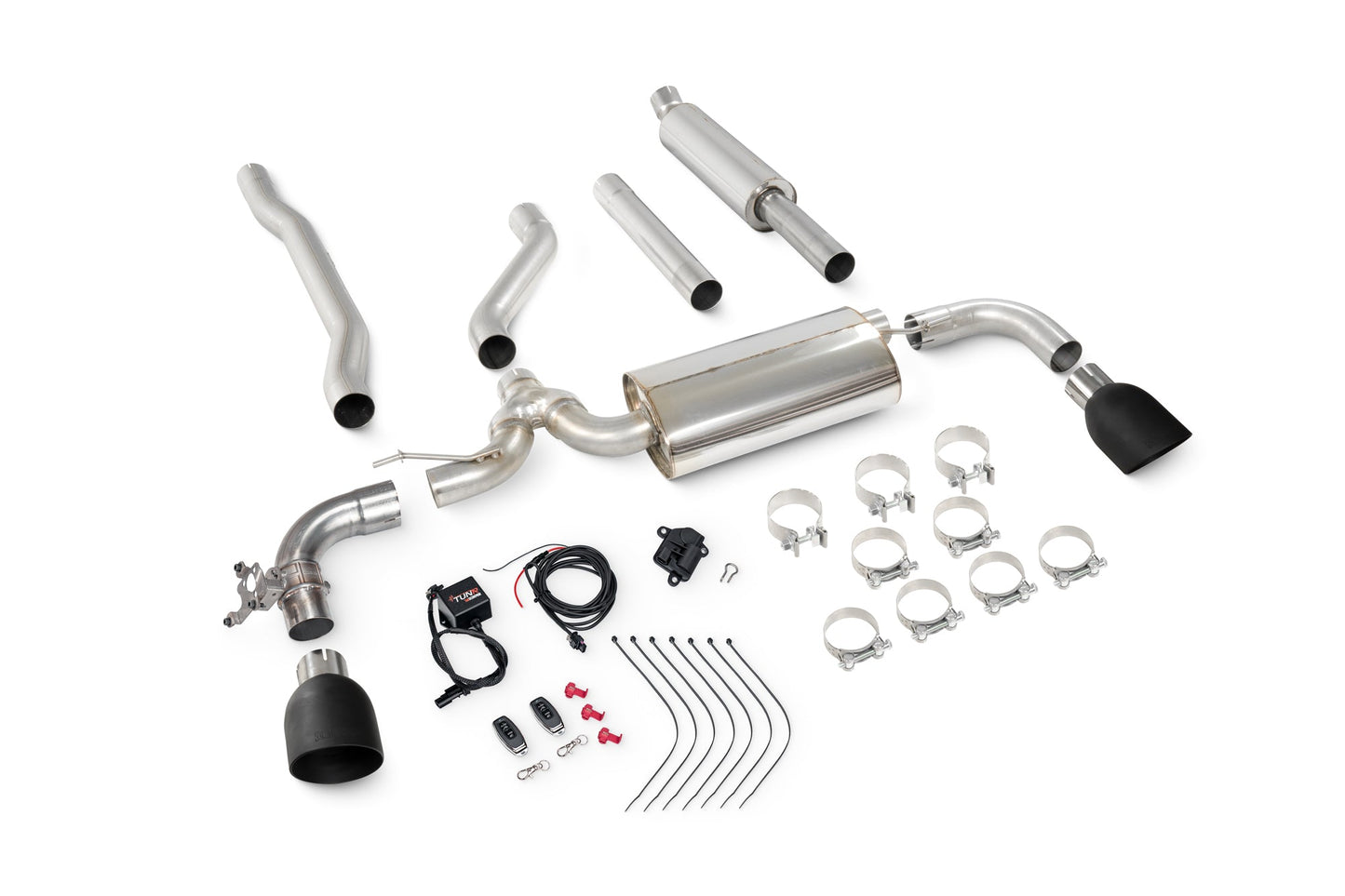 Scorpion TunR Resonated Cat-Back Exhaust (Black Daytona) for Mini Clubman F54 Cooper S (15-18)