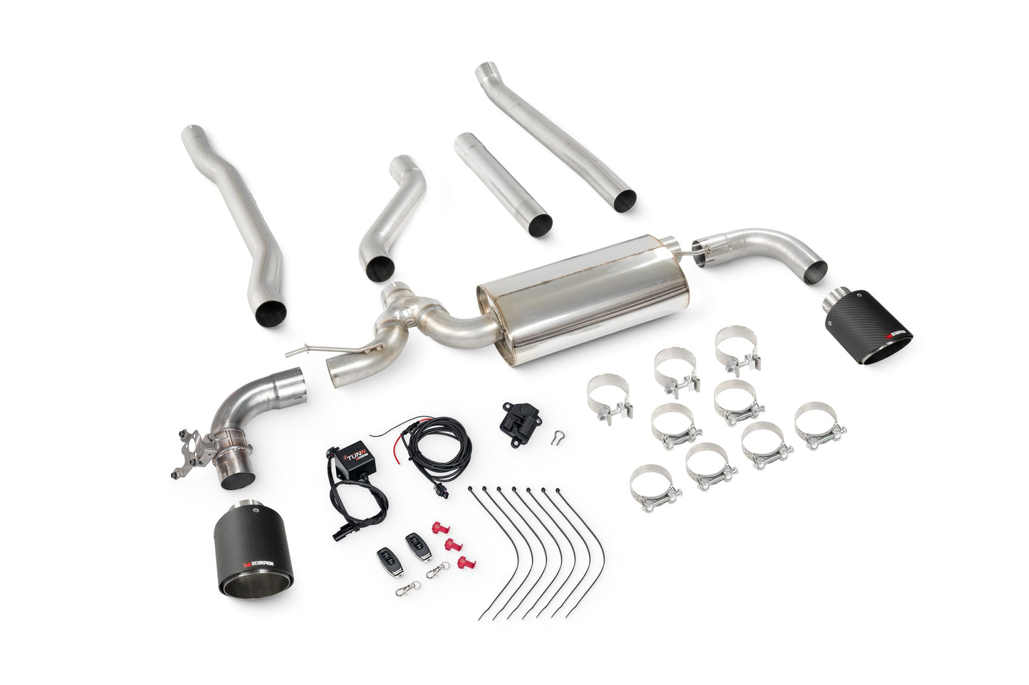 Scorpion TunR Non-Res Cat-Back Exhaust (Ascari) for Mini Clubman F54 Cooper S (15-18)