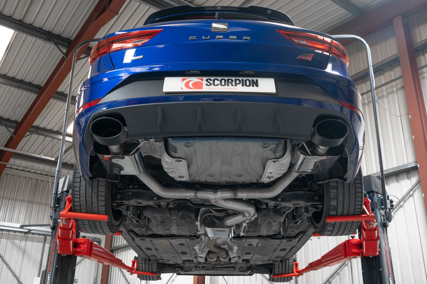 Scorpion Resonated GPF-Back Exhaust (Black EVO R) for Seat Leon Cupra ST 300 4Drive (18-22)