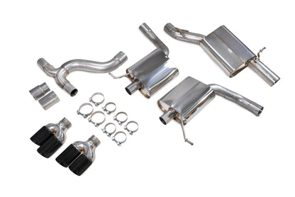 Scorpion Resonated GPF-Back Exhaust (Black Daytona Quad) for Seat Leon Cupra ST 300 4Drive (18-22)