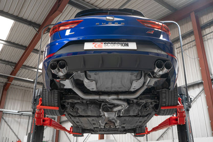 Scorpion Resonated GPF-Back Exhaust (Daytona Quad) for Seat Leon Cupra ST 300 4Drive (18-22)