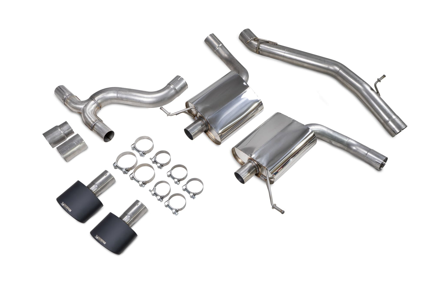 Scorpion Non-Res GPF-Back Exhaust (Black EVO R) for Seat Leon Cupra ST 300 4Drive (18-22)