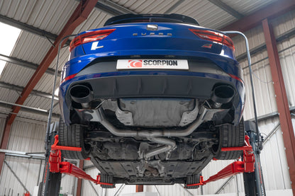 Scorpion Non-Res GPF-Back Exhaust (Black EVO R) for Seat Leon Cupra ST 300 4Drive (18-22)