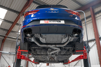 Scorpion Non-Res GPF-Back Exhaust (Black Daytona Quad) for Seat Leon Cupra ST 300 4Drive (18-22)