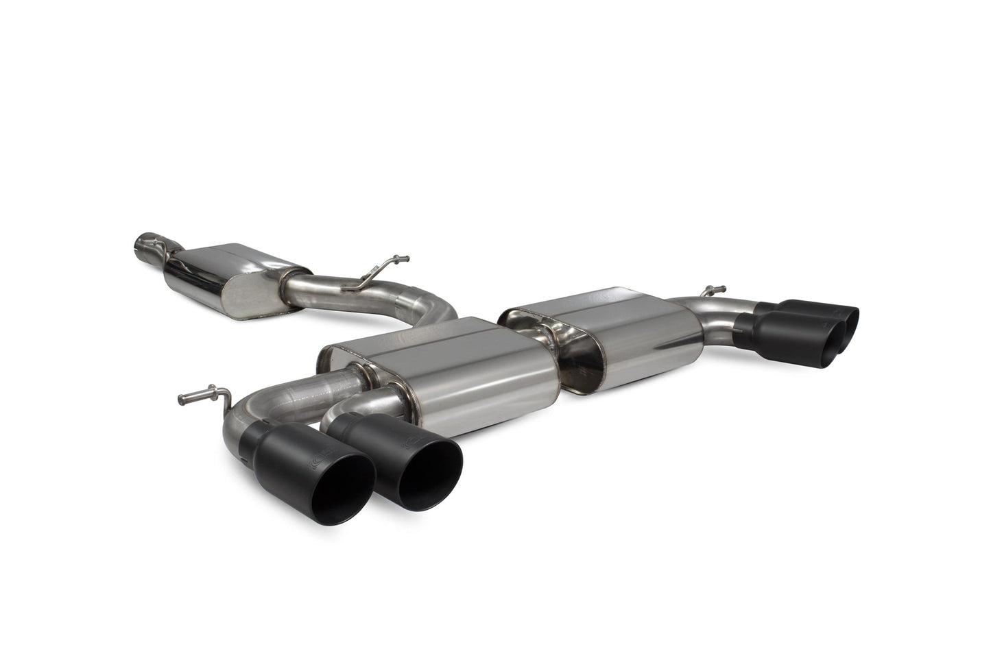 Scorpion Resonated Cat-Back Exhaust (Black Daytona) for VW Golf Mk7 R (14-16)