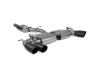 Scorpion Resonated Cat-Back Valved Exhaust (Black Daytona) for VW Golf Mk7 R (14-16)