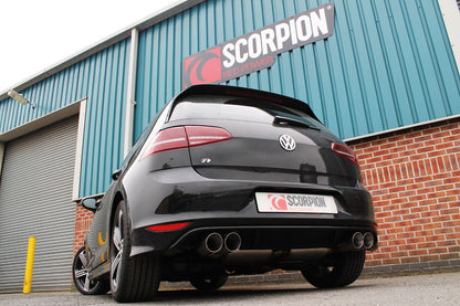 Scorpion Resonated Cat-Back Valved Exhaust (Ascari) for VW Golf Mk7 R (14-16)