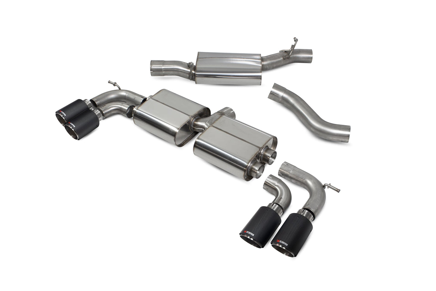 Scorpion Resonated Cat/GPF-Back Exhaust (Ascari) for VW Golf R Mk7.5 (17-20)
