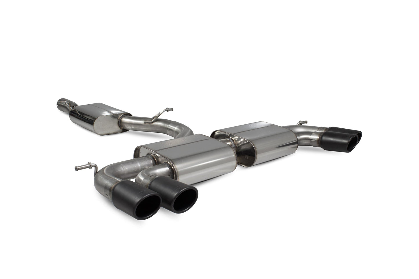 Scorpion Resonated Cat/GPF-Back Exhaust (Black Monaco) for VW Golf R Mk7.5 (17-20)