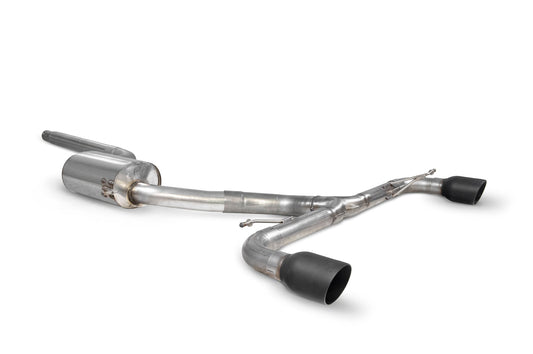 Scorpion Resonated Predator Cat-Back Exhaust (Black Daytona) for VW Scirocco R (09-17)