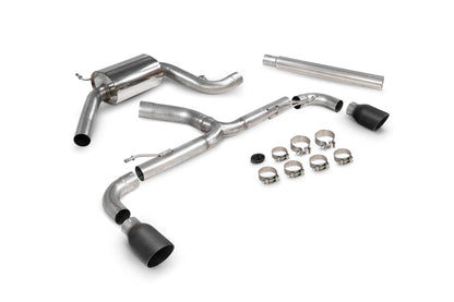 Scorpion Resonated Predator Cat-Back Exhaust (Black Daytona) for VW Scirocco R (09-17)