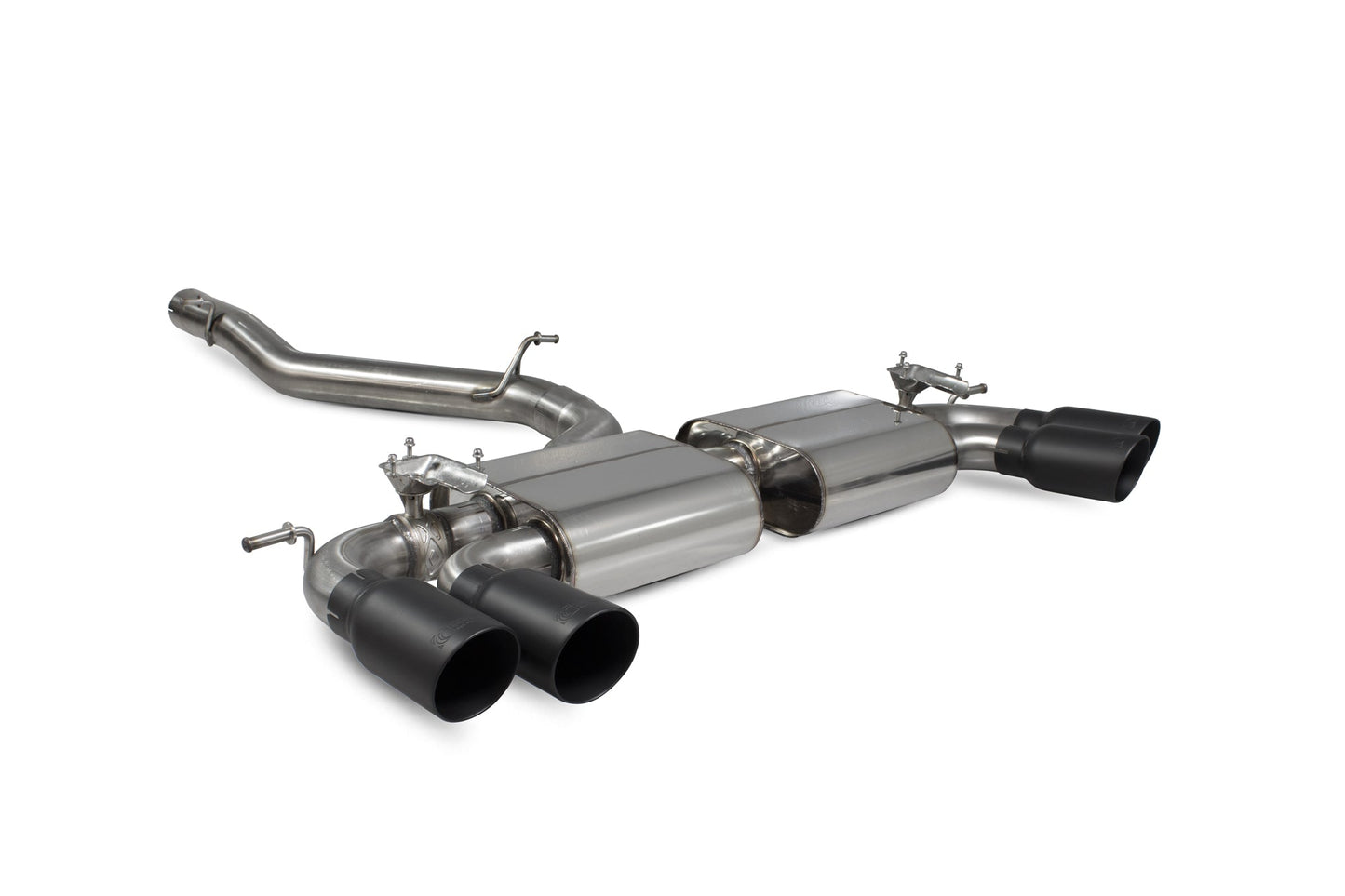 Scorpion Non-Res Cat-Back Valved Exhaust (Black Daytona) for VW Golf Mk7 R (14-16)