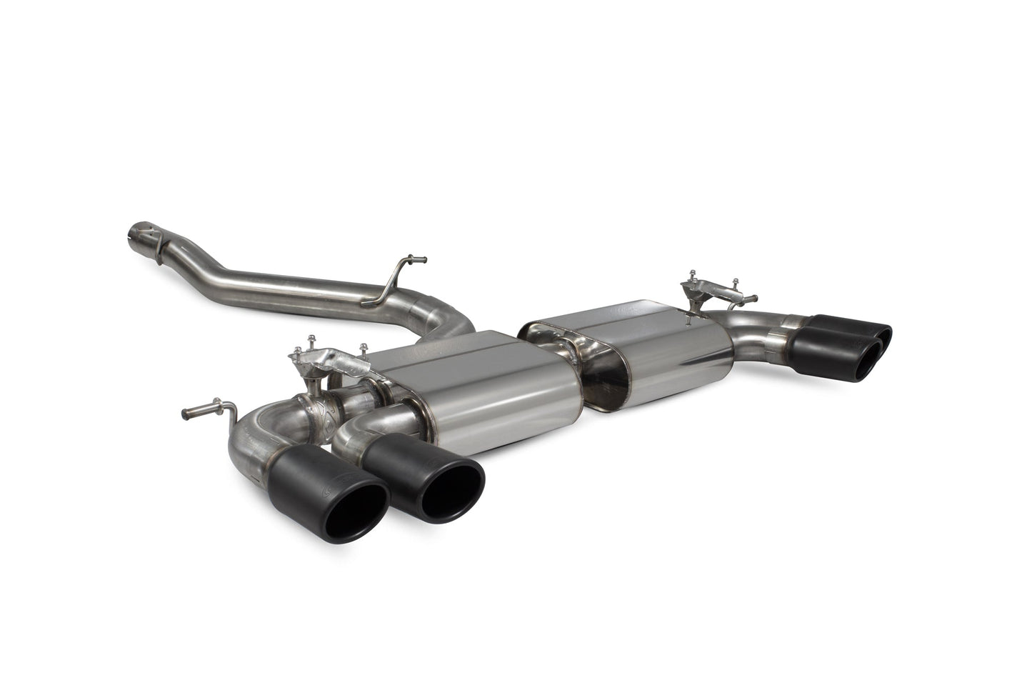 Scorpion Non-Res Cat/GPF-Back Valved Exhaust (Black Monaco) for VW Golf R Mk7.5 (17-20)