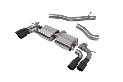 Scorpion Non-Res Cat/GPF-Back Valved Exhaust (Black Daytona) for VW Golf R Mk8 (21-25)