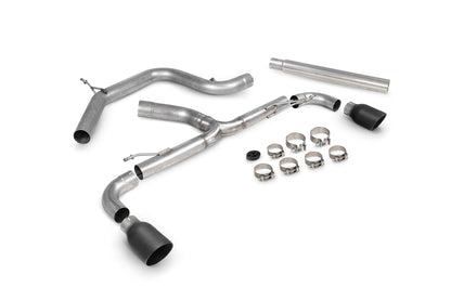 Scorpion Non-Res Predator Cat-Back Exhaust (Black Daytona) for VW Scirocco R (09-17)