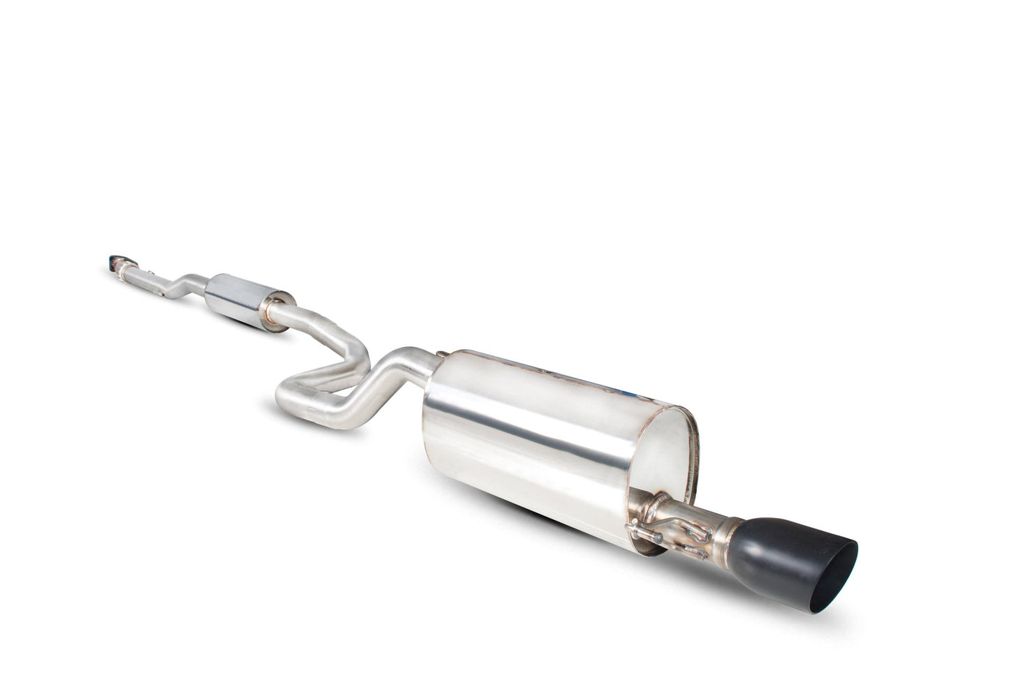 Scorpion Resonated Cat-Back Exhaust (Black Daytona) for Vauxhall Corsa D 1.4 T Black Edition (12-15)