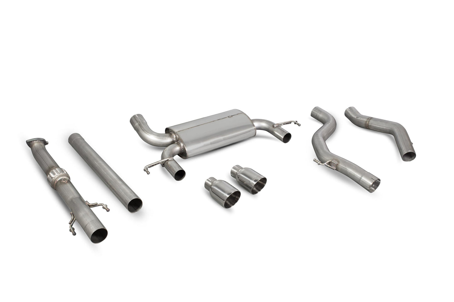 Scorpion Resonated Cat-Back Exhaust (Black Daytona) for Vauxhall Corsa E VXR (15-18)