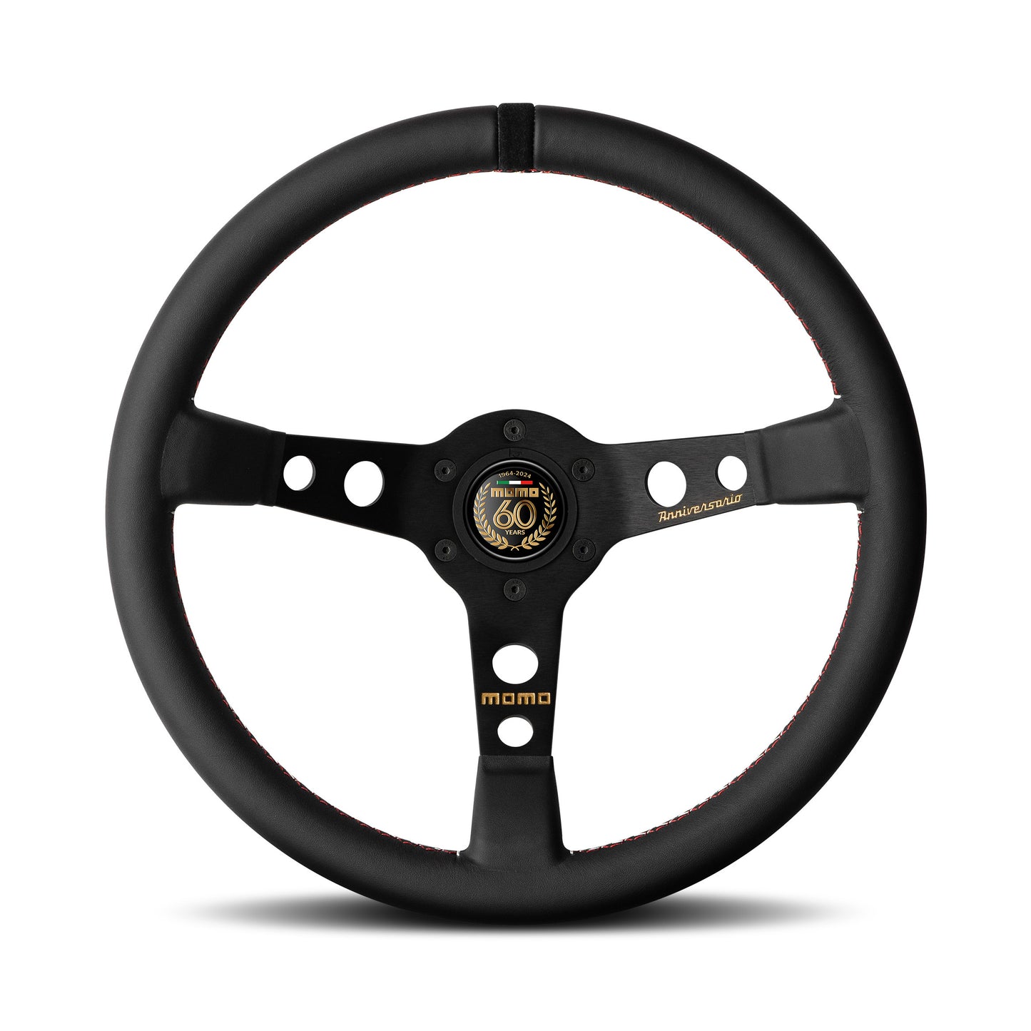 MOMO Mod.07 Steering Wheel - 60th Anniversary Ltd Edition Black Leather 350mm