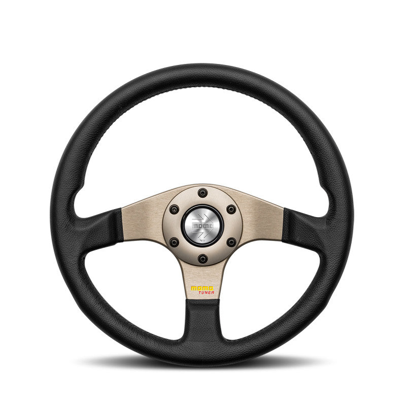 MOMO Tuner Steering Wheel  - Anthracite Spoke/Black Leather 320mm