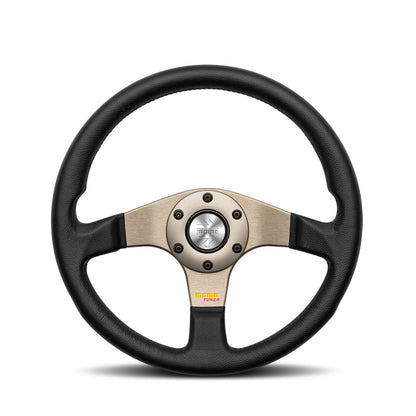 MOMO Tuner Steering Wheel  - Anthracite Spoke/Black Leather 350mm