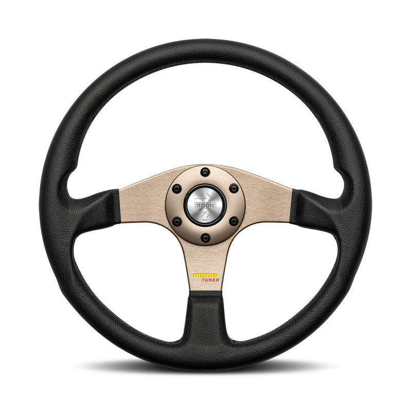 MOMO Tuner Steering Wheel  - Anthracite Spoke/Black Leather 350mm