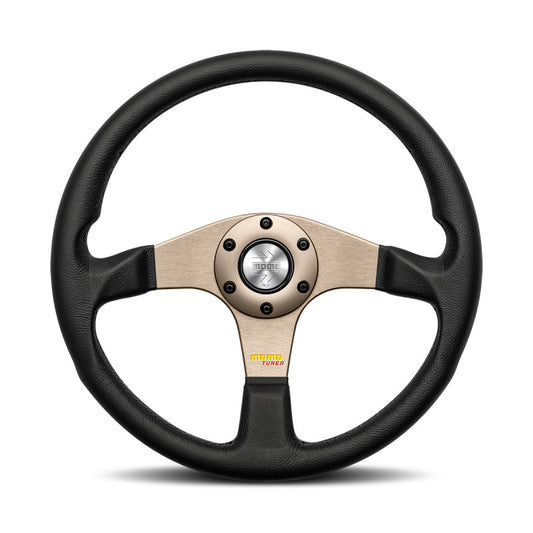 MOMO Tuner Steering Wheel  - Anthracite Spoke/Black Leather 320mm