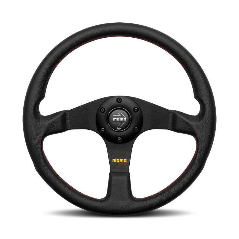MOMO Tuner Steering Wheel  - Black Spoke/Black Leather 320mm