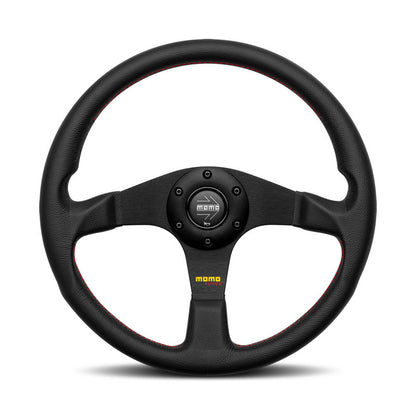 MOMO Tuner Steering Wheel  - Black Spoke/Black Leather 320mm