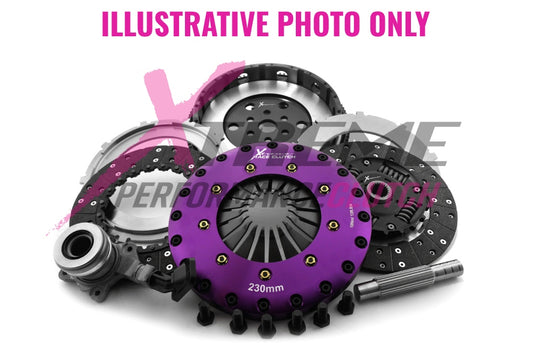 Xtreme Performance - 230mm Sprung hub Organic Twin Plate Clutch Kit Incl Flywheel & CSC 1000Nm - Volvo C70 2.3 T-5 (02-97)