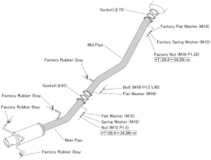 HKS Racing Exhaust Muffler for Nissan Silvia S14