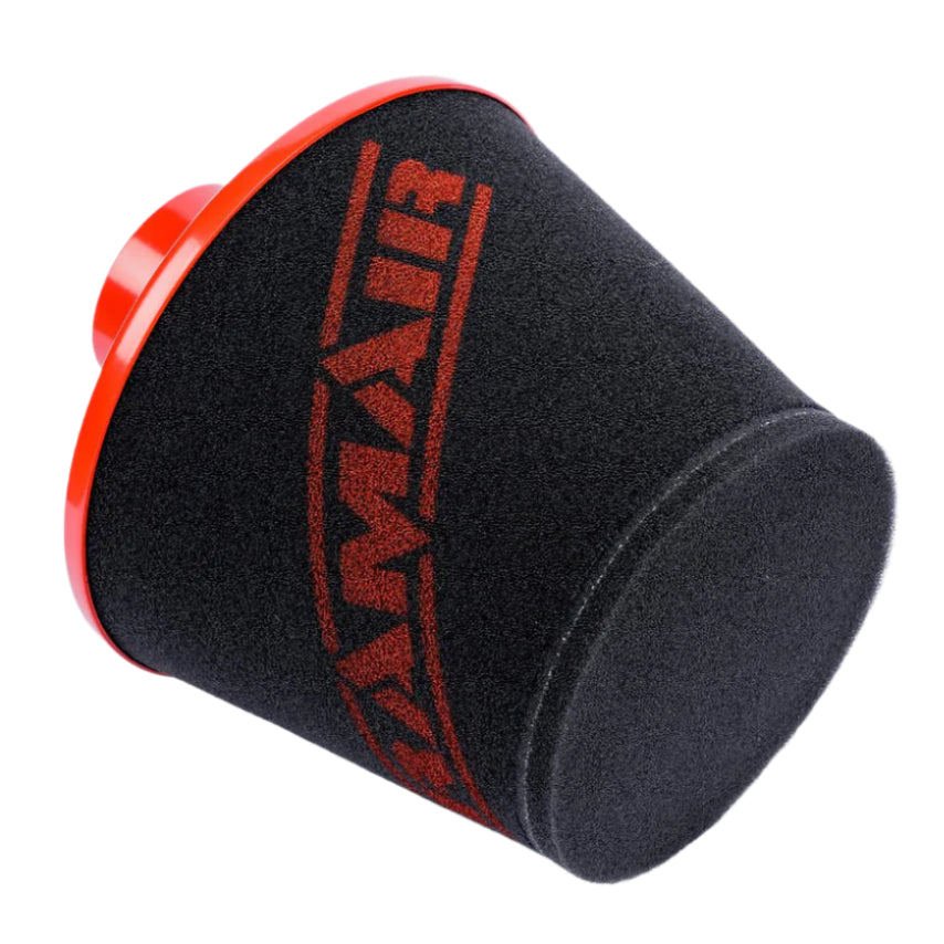 Ramair Large Foam Filter Aluminium Base 90mm Red with Silicone Coupler