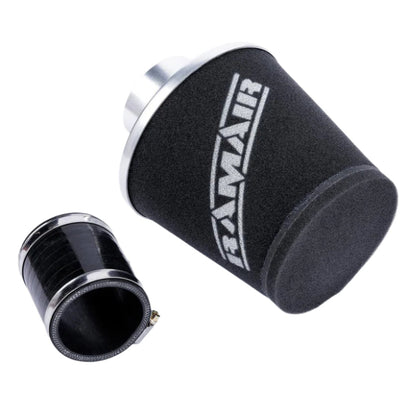 Ramair Small Foam Filter Aluminium Base 90mm Silver with Silicone Coupler