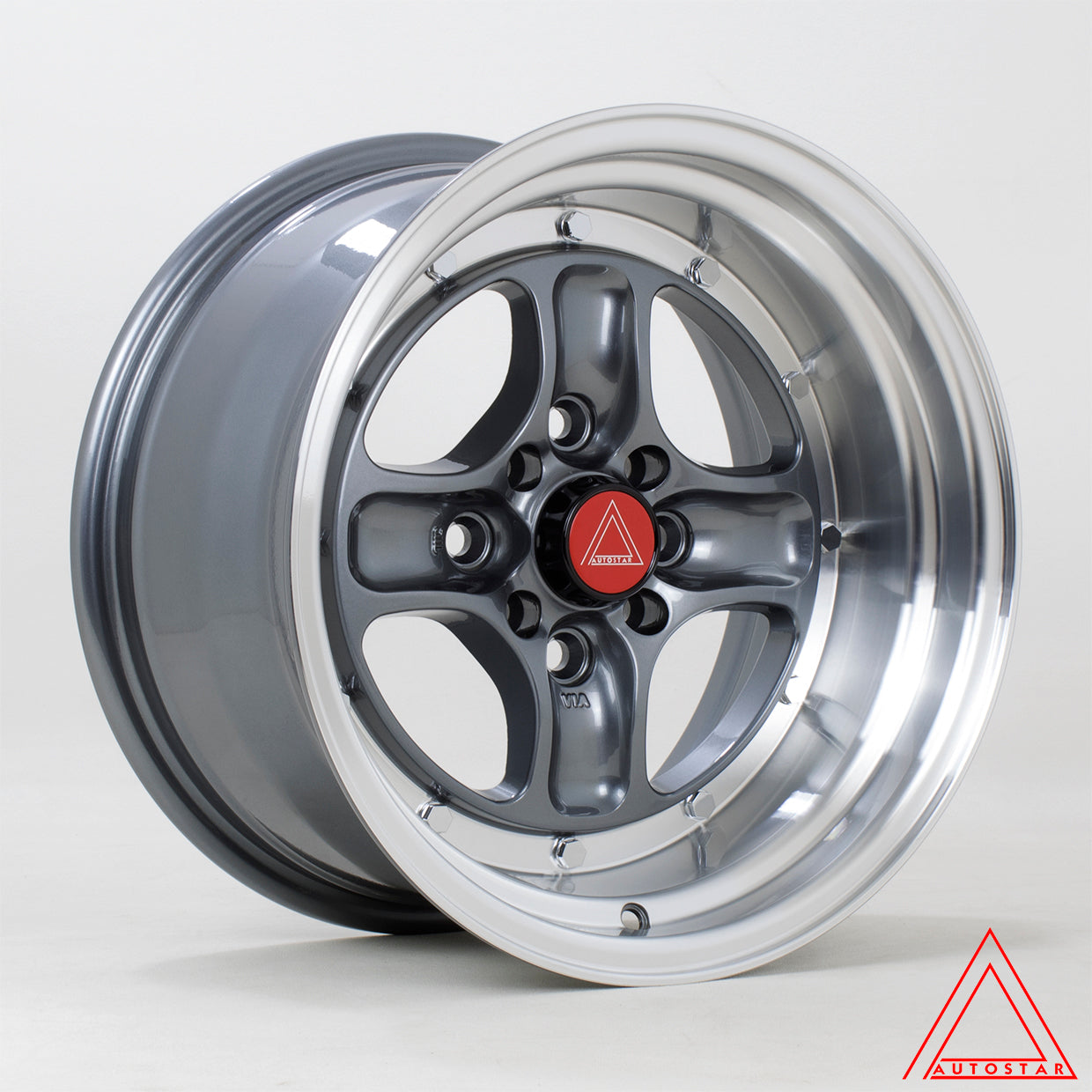 Autostar Classic Alloy Wheels - 15x8 | 4x100-4x114 | ET0 | RLGunmetal