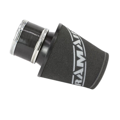 Ramair Medium Foam Filter Aluminium Base 90mm Black with Silicone Coupler