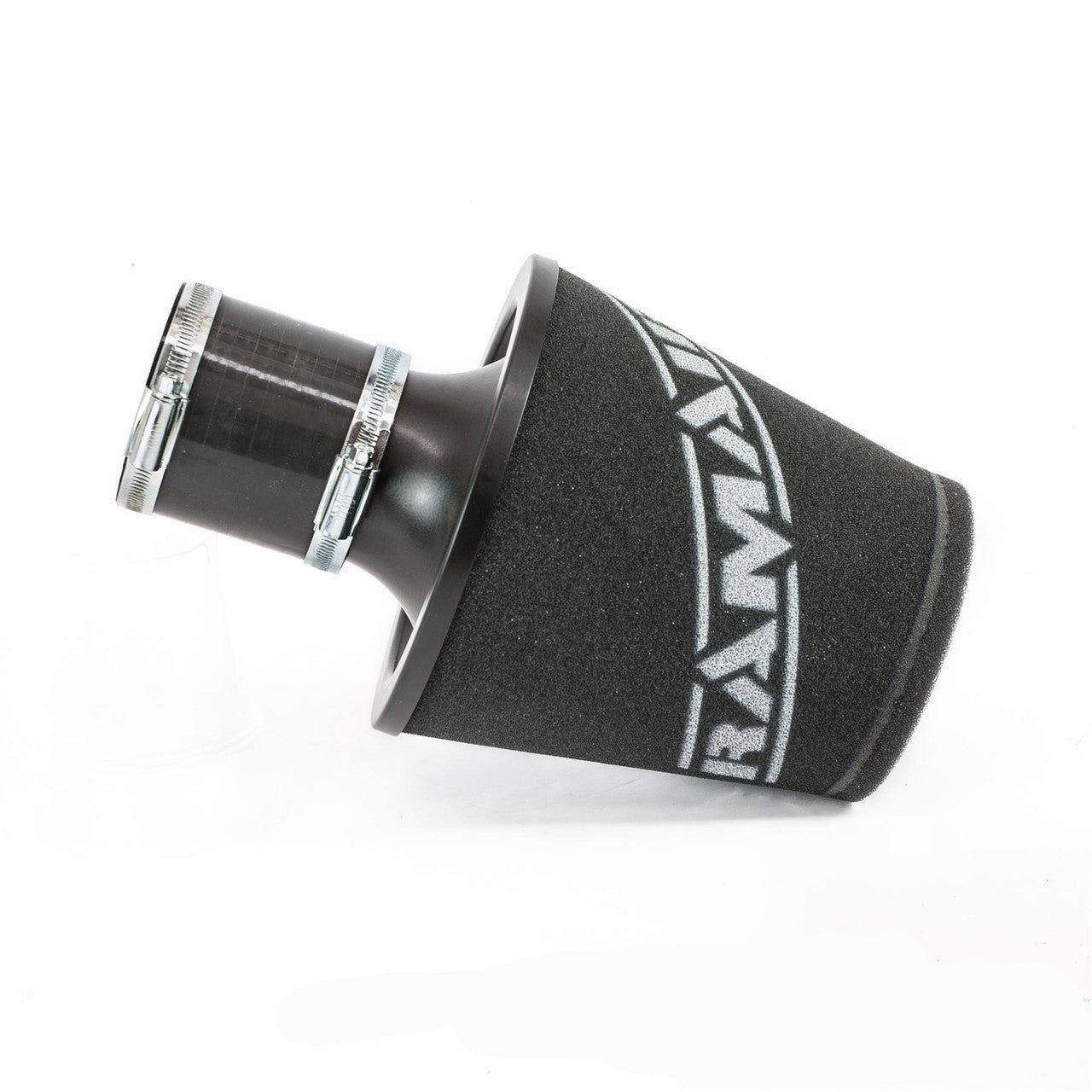 Ramair Medium Foam Filter Aluminium Base 80mm Black with Silicone Coupler