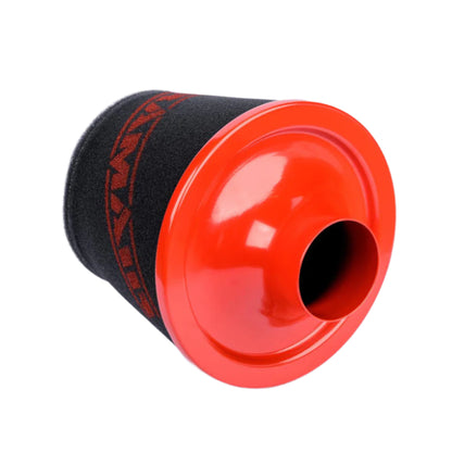Ramair Large Foam Filter Aluminium Base 90mm Red with Silicone Coupler