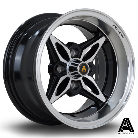 Autostar Kanji Alloy Wheels - 13x7 | 4x114 | ET-7 | PFBlack