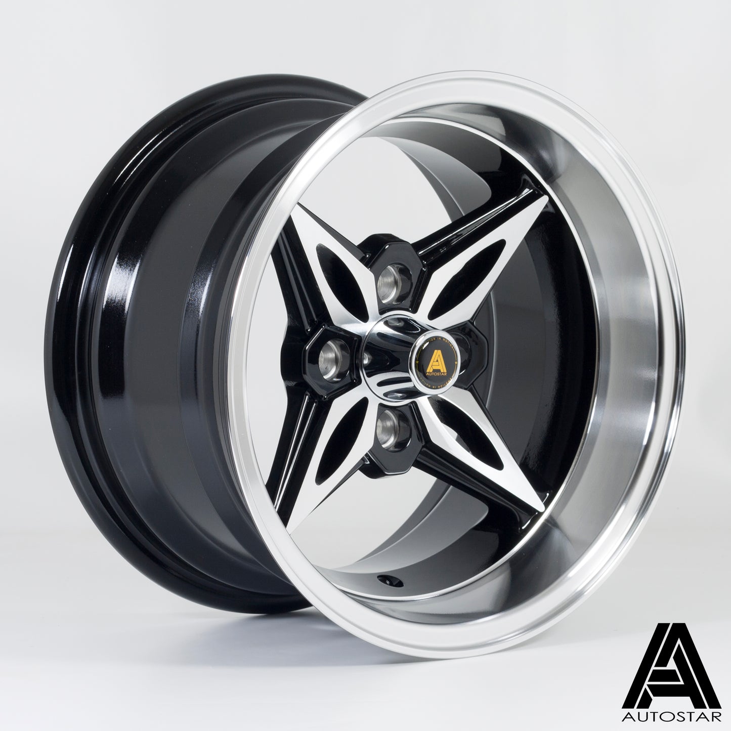 Autostar Kanji Alloy Wheels - 14x8 | 4x114 | ET-5 | PFBlack