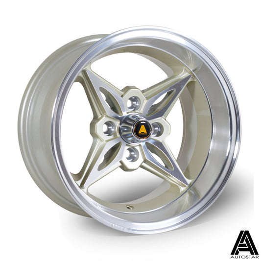 Autostar Kanji Alloy Wheels - 14x8 | 4x100 | ET-5 | RLGold