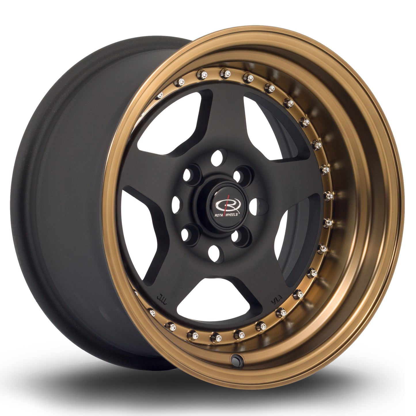 Rota Kyusha Alloy Wheels - 15x8 | 4x100 | ET0 | FBlackSBronzeLip