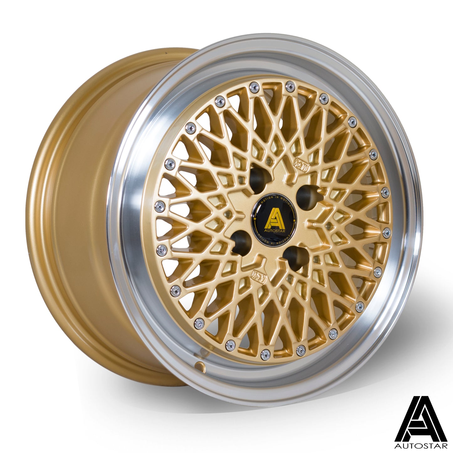 Autostar Minus Alloy Wheels - 15x7.5 | 4x100 | ET25 | RLGold