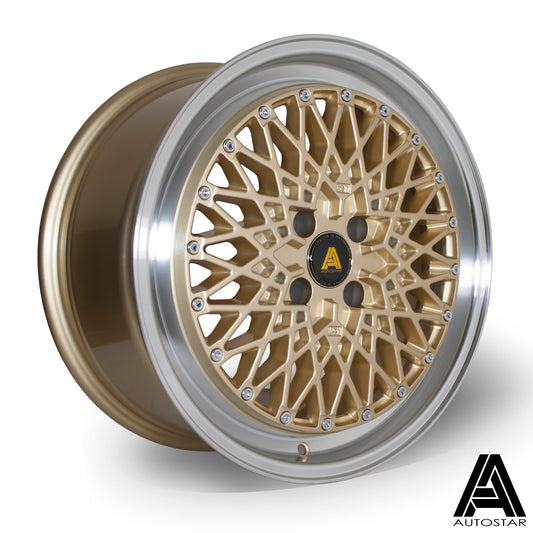 Autostar Minus Alloy Wheels - 17x8 | 5x100 | ET30 | RLGold