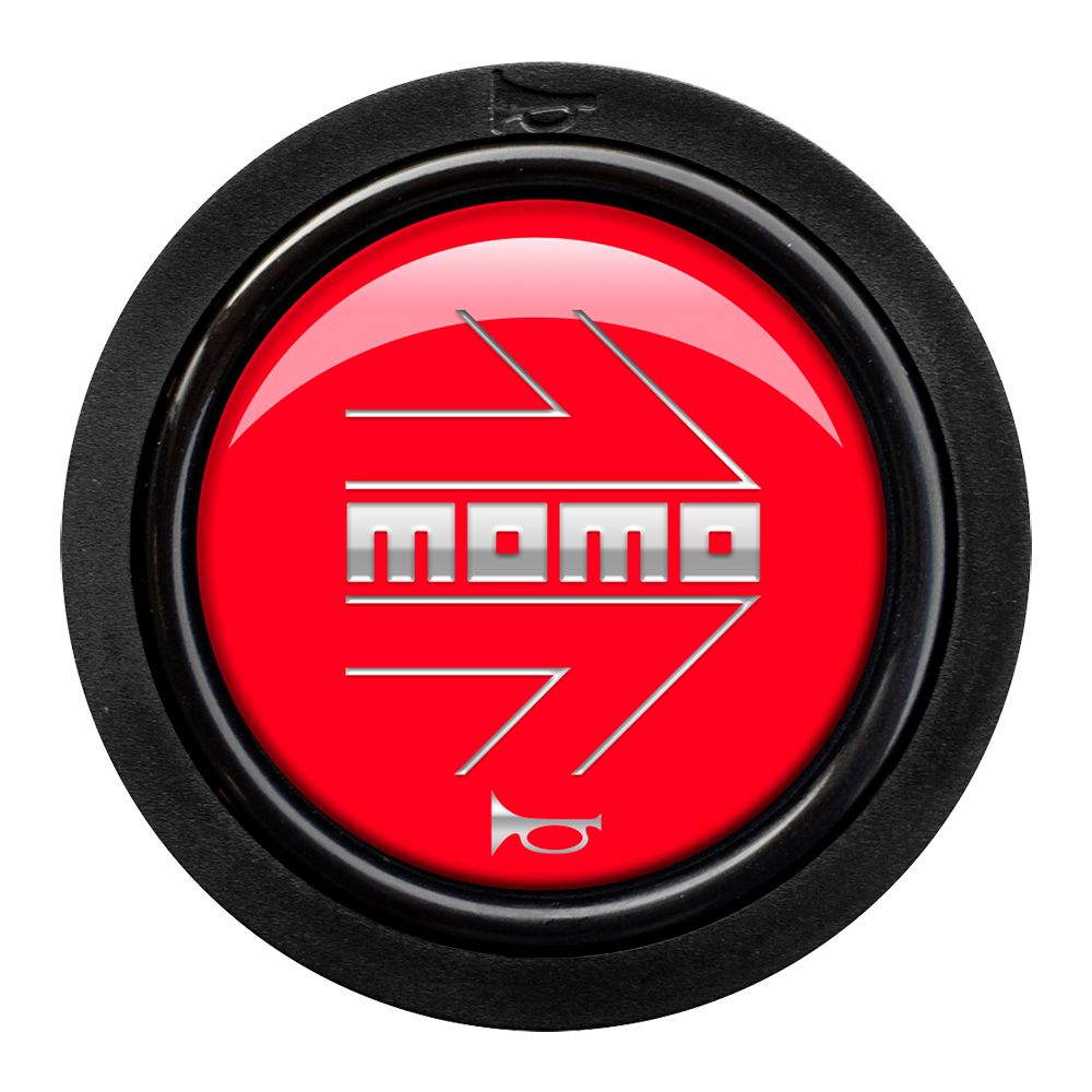 MOMO 2 Contact Horn Button - MOMO Arrow Gloss Red/Silver