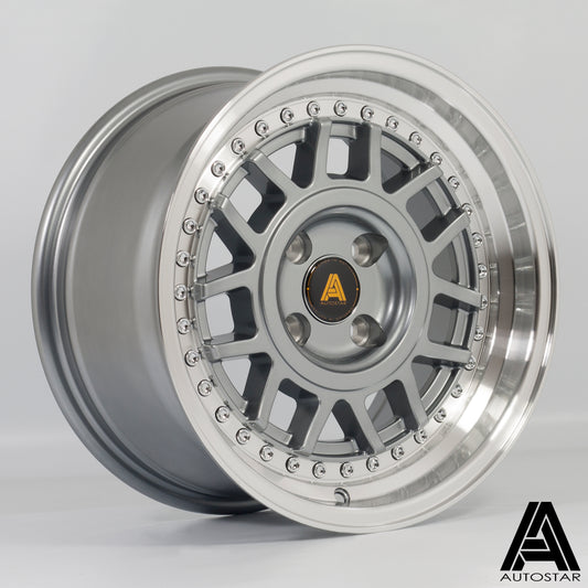 Autostar Storm Alloy Wheels - 15x8 | 4x100 | ET25 | RLGunmetal