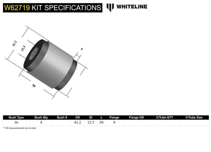 Whiteline Rear Control Arm Upper and Lower Front – Outer Spherical Bearing kit