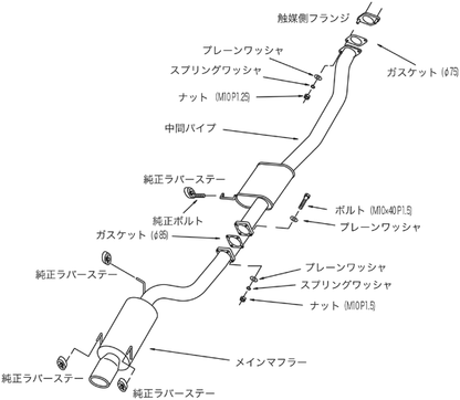 HKS SS Hiper Muffler - Nissan Skyline R32 GTR