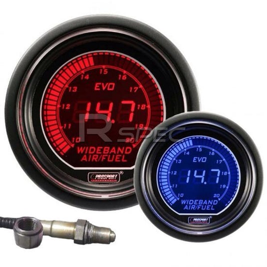 Prosport 52mm Evo LCD Red / Blue Wideband AFR Kit (With Output)
